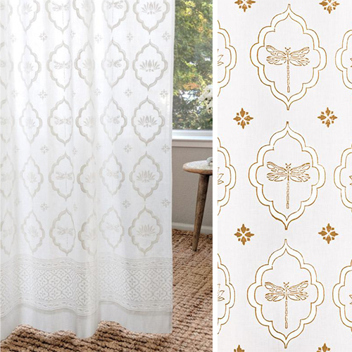 Dragonfly and Lotus ~ Window treatments that rejuvenate