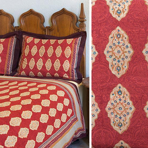 Spice Route ~ Rust Red Bedding, Curtains & Table Linens