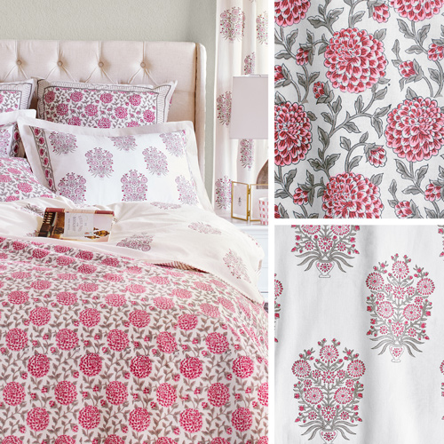 Dahlia Daydreams ~ Bedding, Curtains & Table Linens