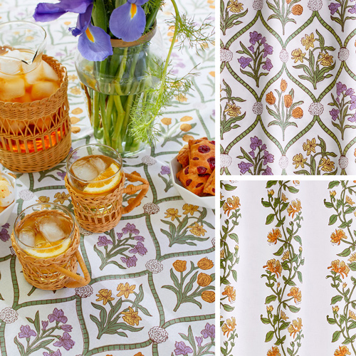Empress Gardens ~ Floral Print Bedding, Curtains & Table Linens