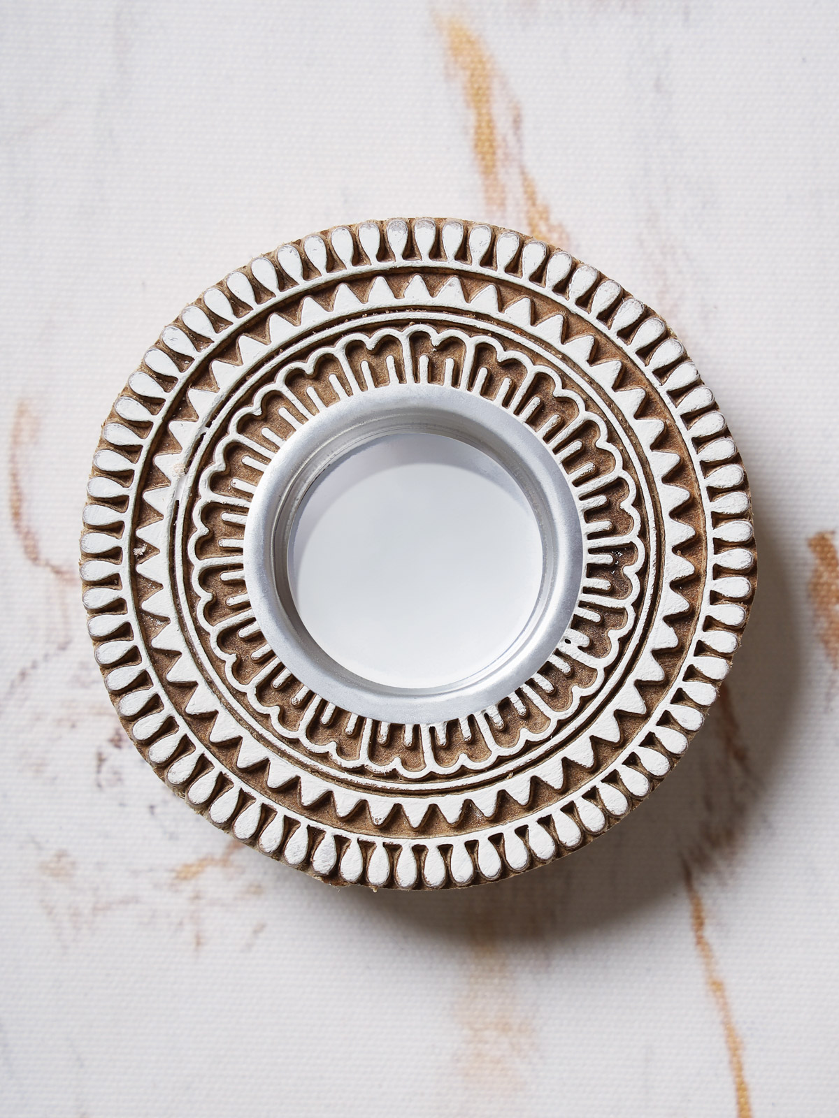 Sunlight ~ Hand-Carved Wooden Tea Light Candle Holder